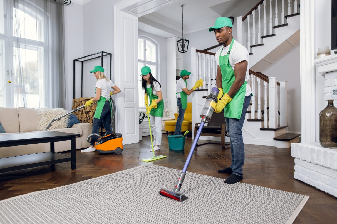 Cleaner at work